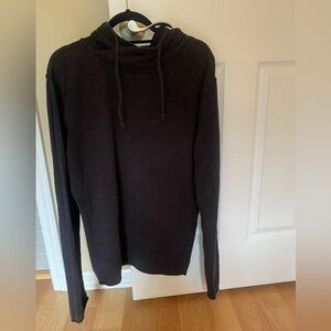 Black Hoodie with Drawstrings